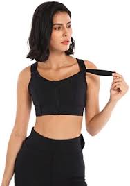 Sport-BH med Dragkedja för Plus Size Damer - 5XL