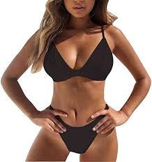 Rynkad Baddräkt med Push-up och Bikini-set