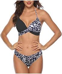Vadderad Push-Up Bikini Set för Damer