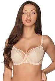 Gaia Isabella Halvvadderad Spets-BH i Beige