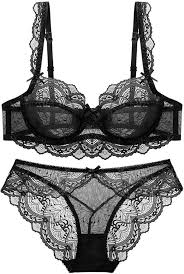 Broderat Push-Up Bh Set med Panty